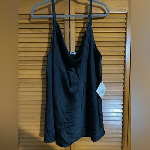 Ava Viv Target Black Silky Tank Top 3X